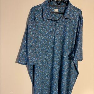 Callaway Blue Floral Polo Shirt
